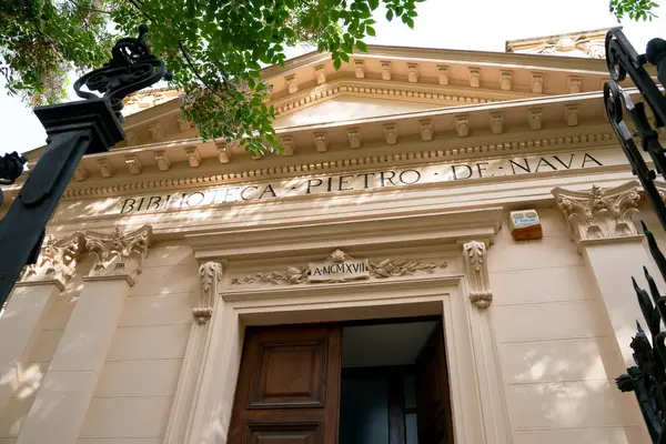 Corrado Alvaro Room inside the Biblioteca Pietro De Nava, showcasing the author’s original desk and personal items.