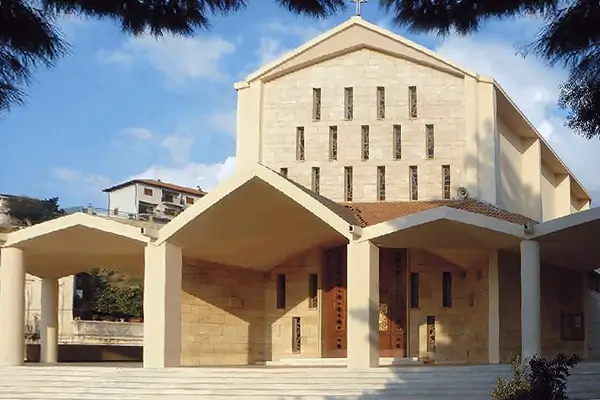 Panoramic view of the Sanctuary of the Eremo overlooking Reggio Calabria