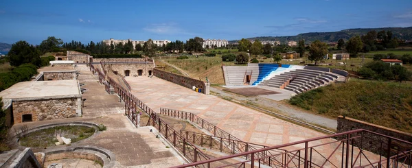 Panoramic view of Ecolandia Technological Environmental Park with Forte Gulli and the Strait of Messina in the background